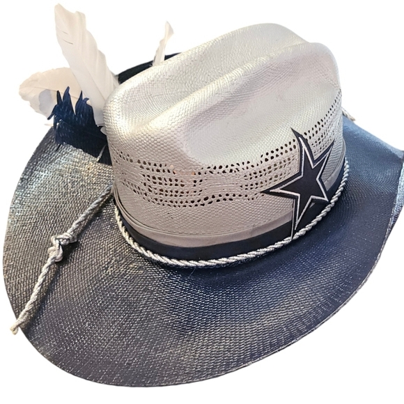 Exclusive Dallas Cowboys Inspired custom Cowboy Hat size 7 1/4 - Picture 7 of 9